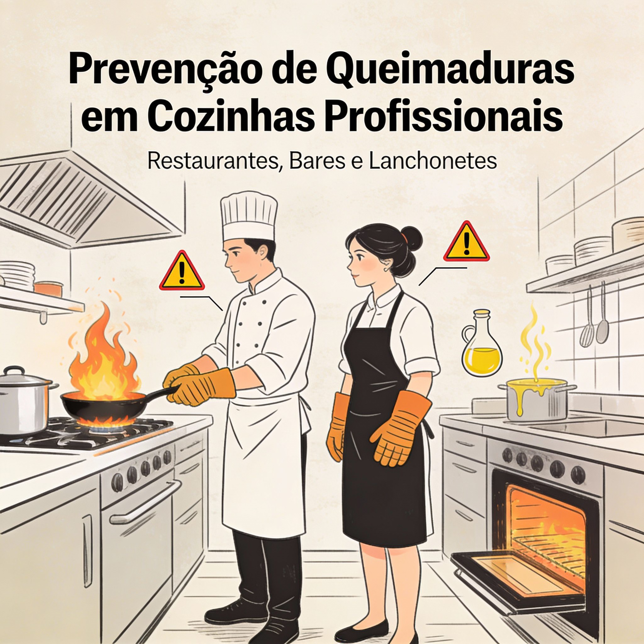 Prevenção de Queimaduras em Cozinhas Profissionais de Restaurantes, Bares e Lanchonetes